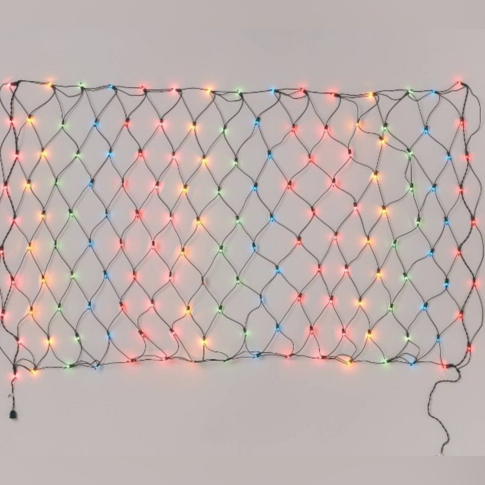 WONDERSHOP NWT 50ct led net lights -multicolor -3x4 -SOLAR